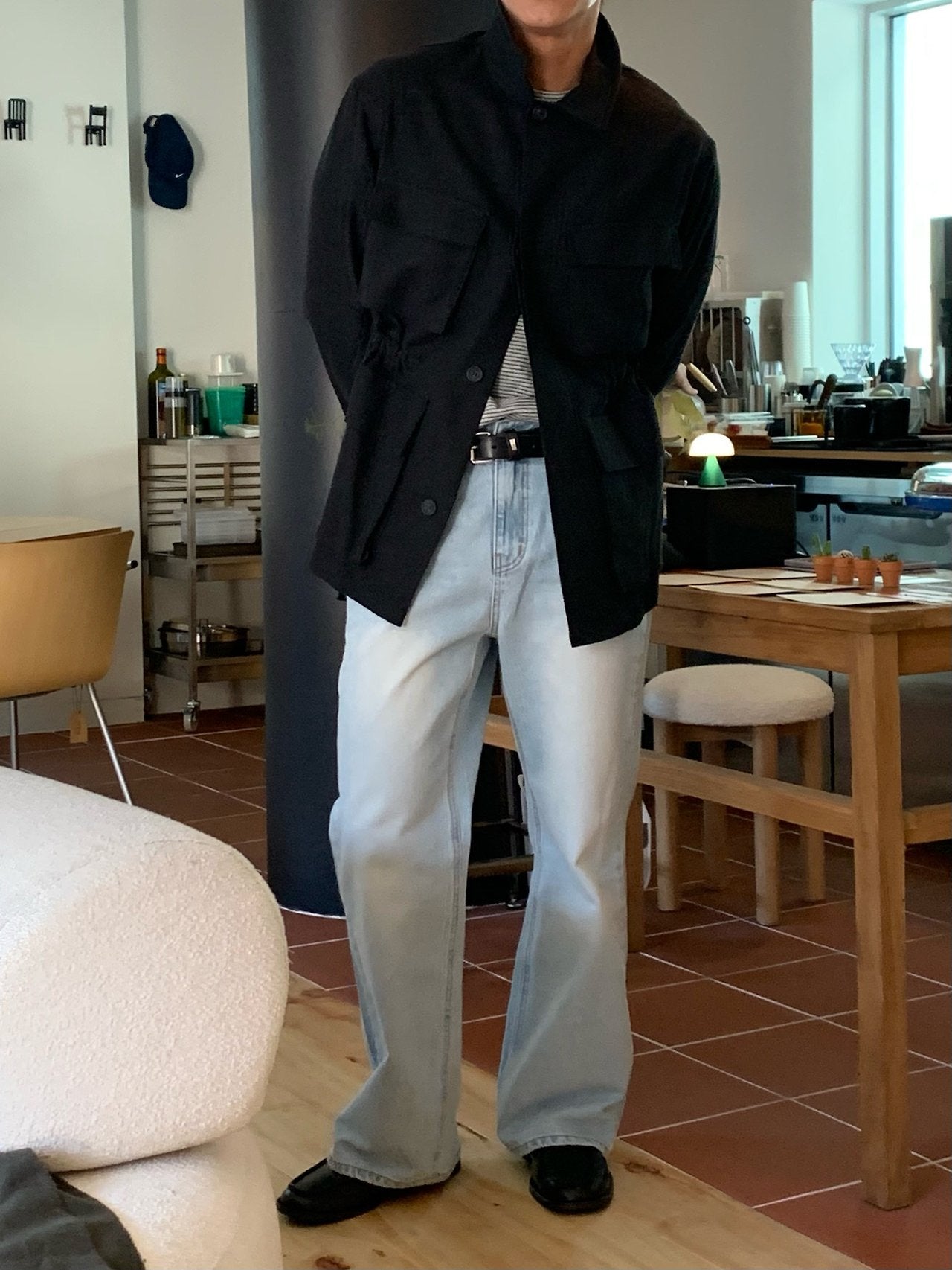 D'Air Linen Military Jacket