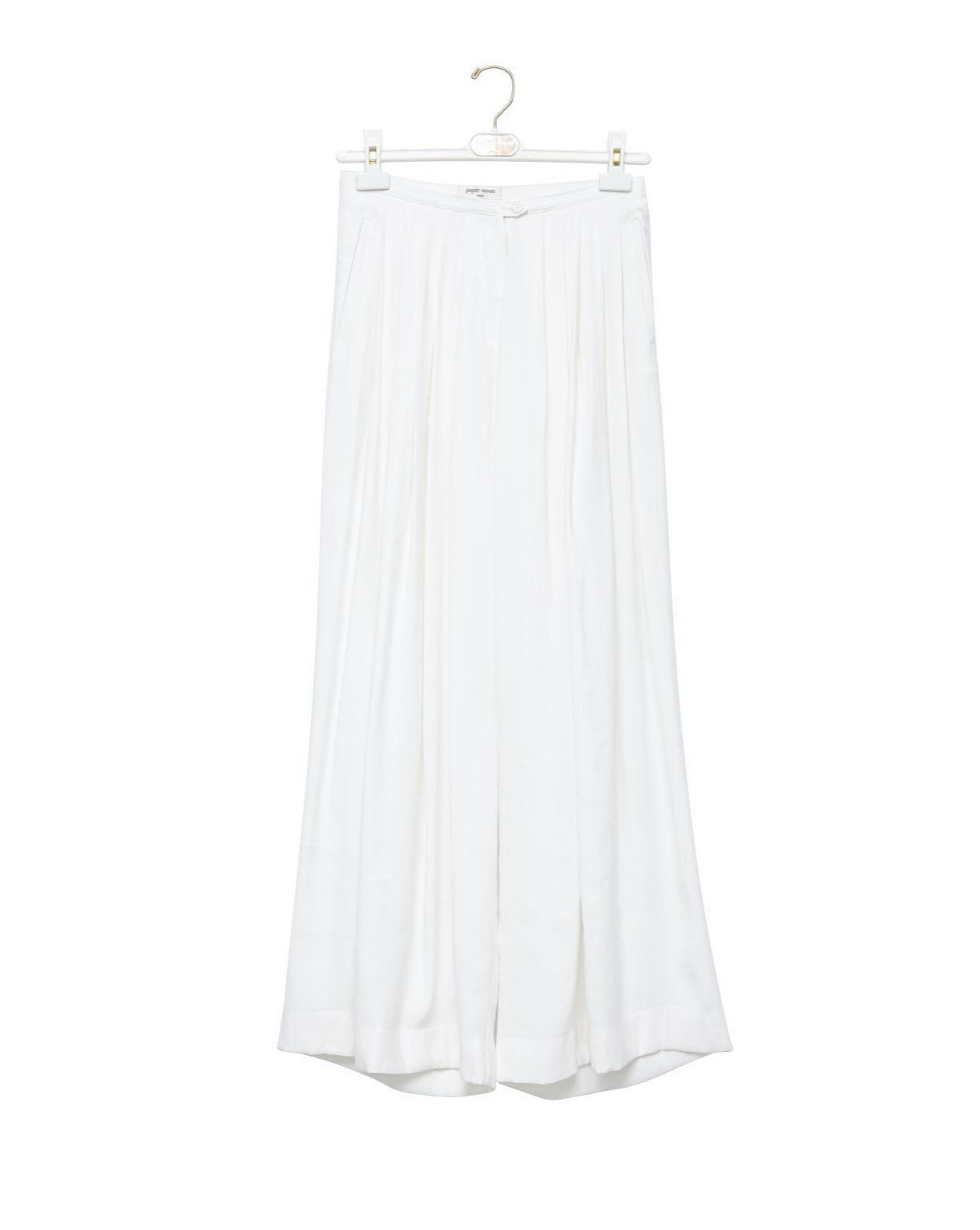 [PAPERMOON] SS / Bamboo Pleated Pin-Tuck Wide Trousers