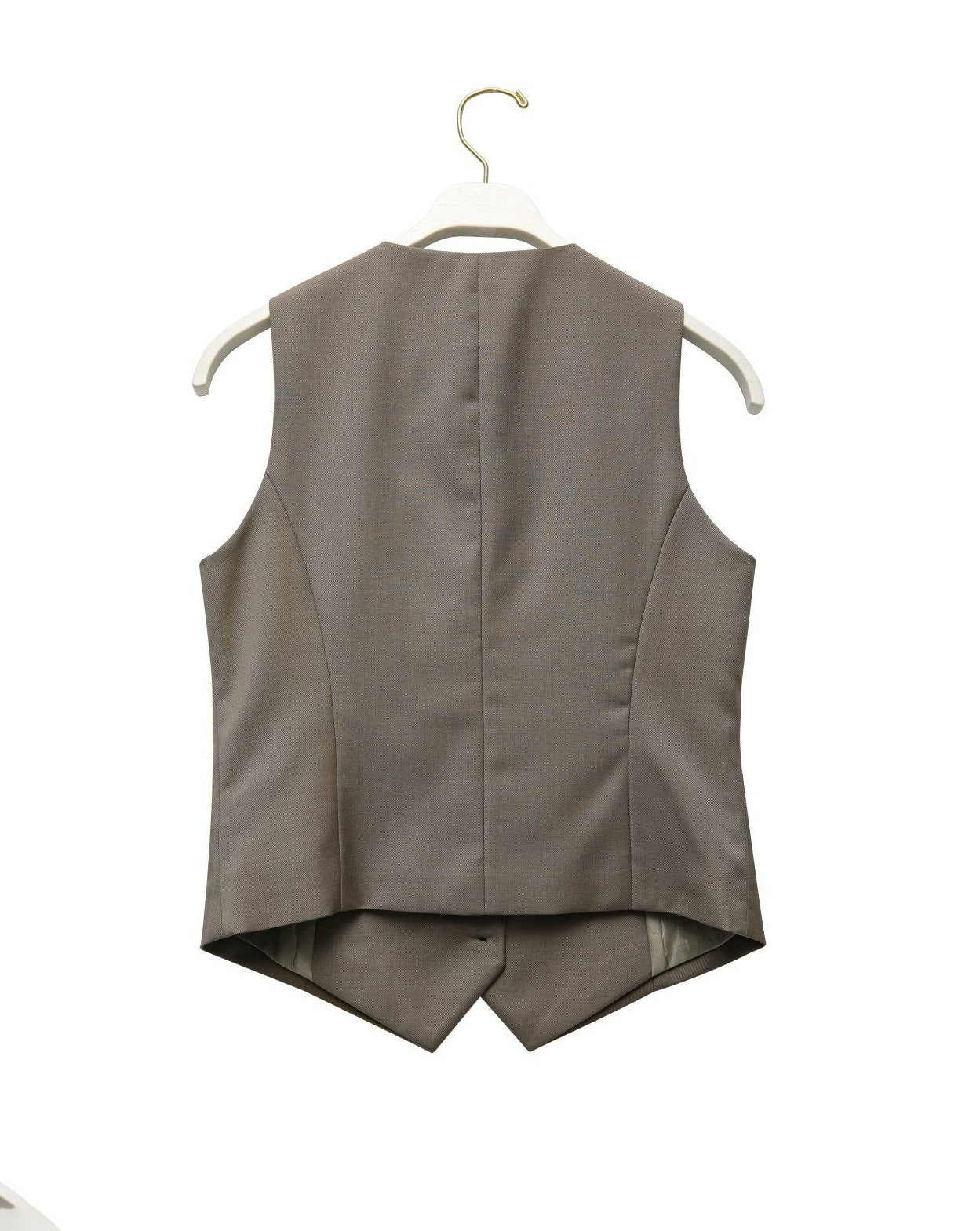 [PAPERMOON] SS / Sharkskin Fabric Tailored Set Up Vest