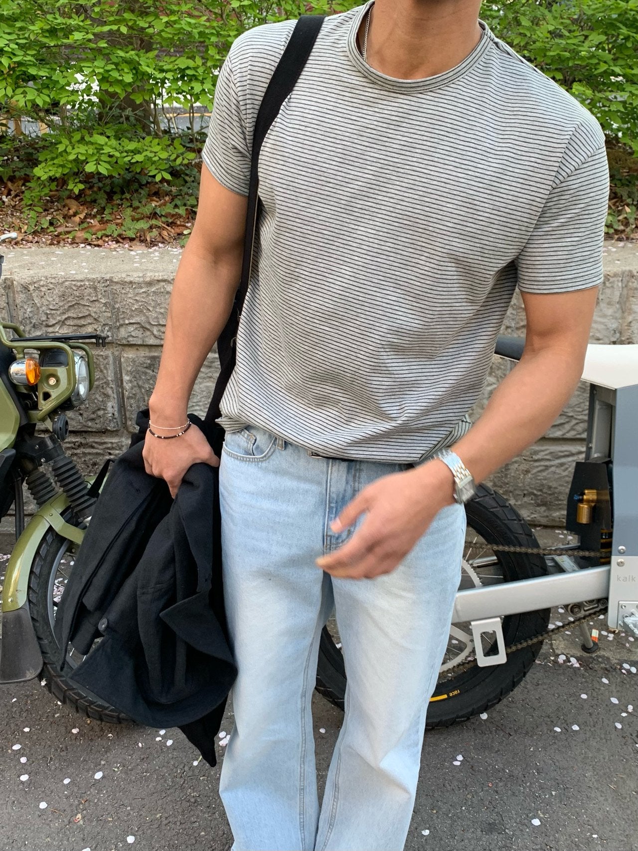 Pigment-Washed Nylon Shirt Jacket