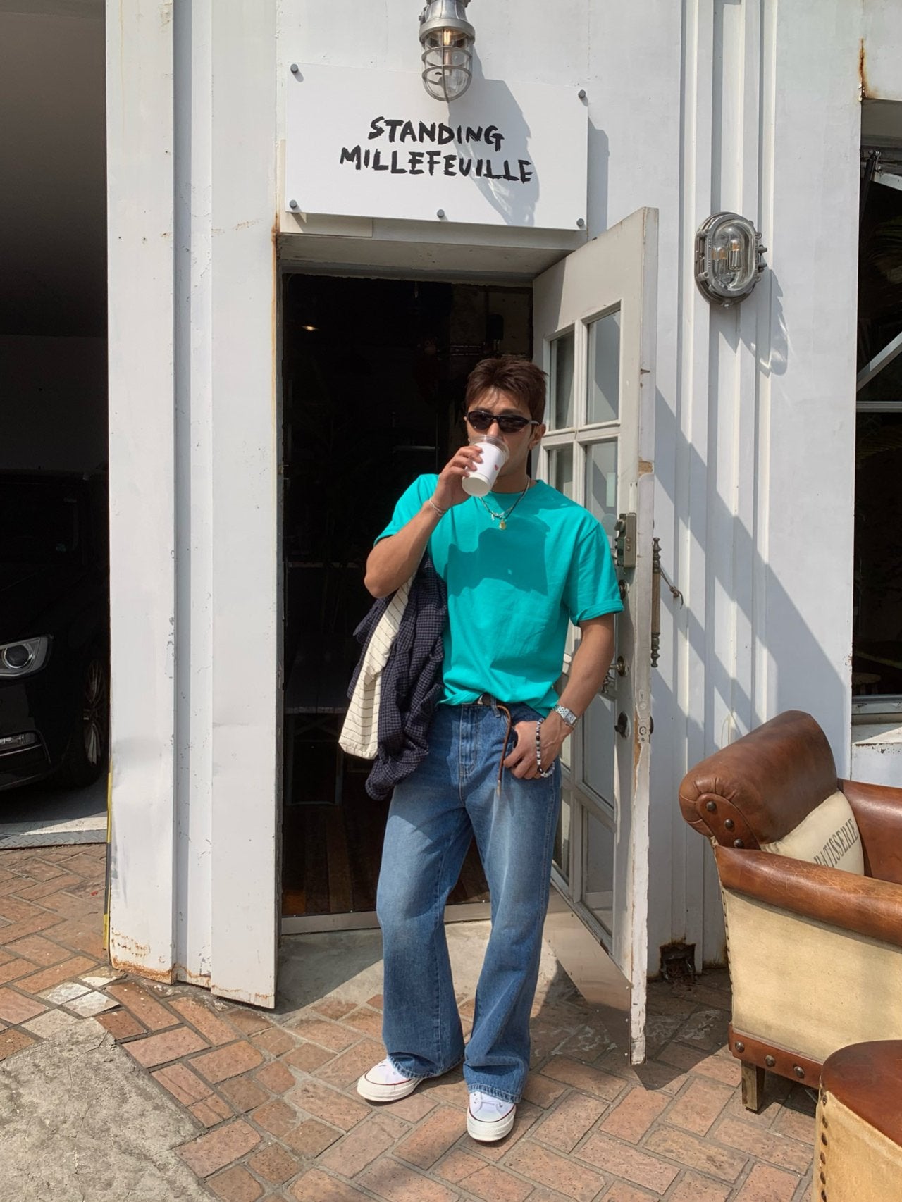 Pigment-Washed Nylon Shirt Jacket