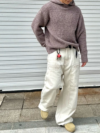 Kink Mohair Hooded Knit
