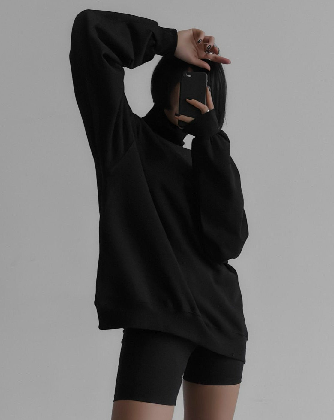 【즉납】【PAPERMOON 페이퍼 문】AW / Oversized Turtleneck Sweatshirt