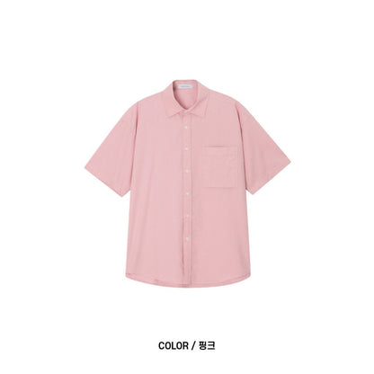 Pigment-Washed Nylon Shirt Jacket