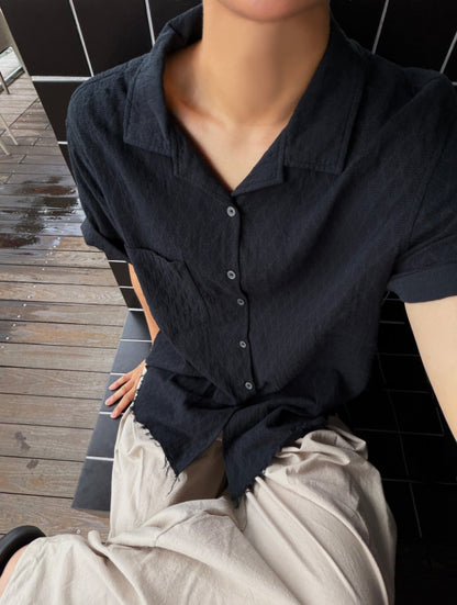 Panda Open Collar Shirt