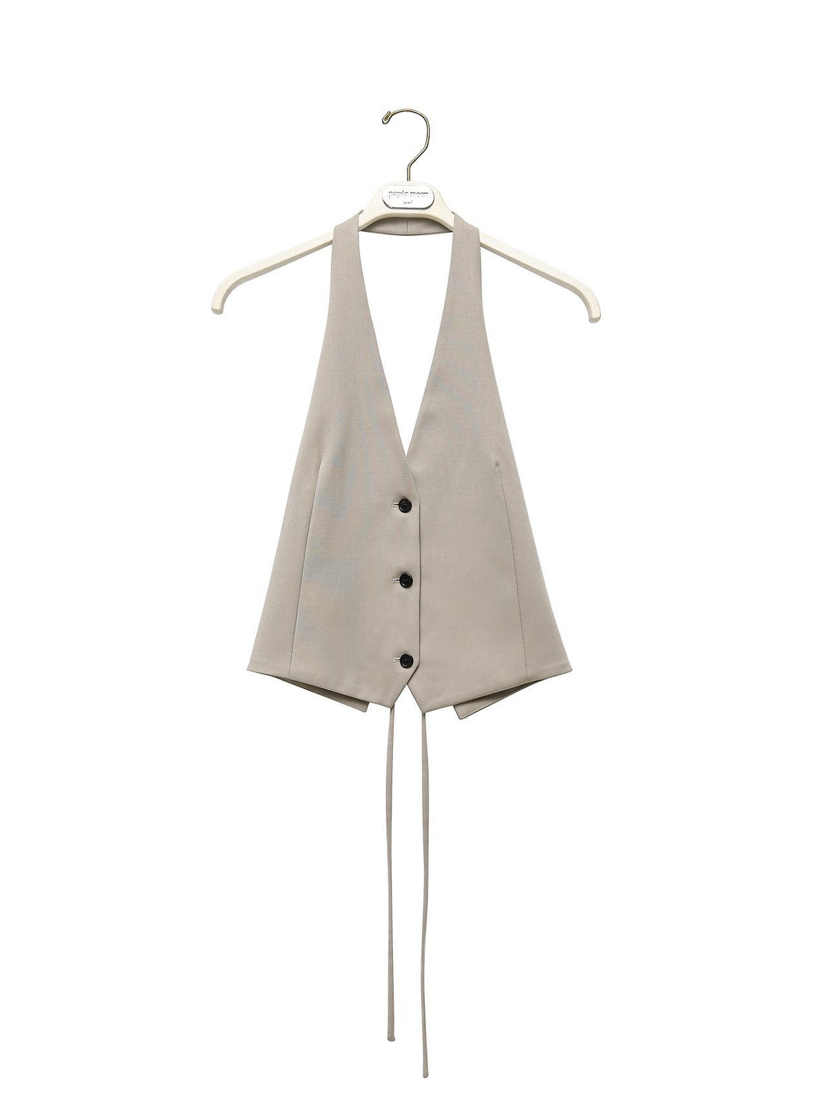 PAPERMOON Back Open Tailored Halter Neck Vest