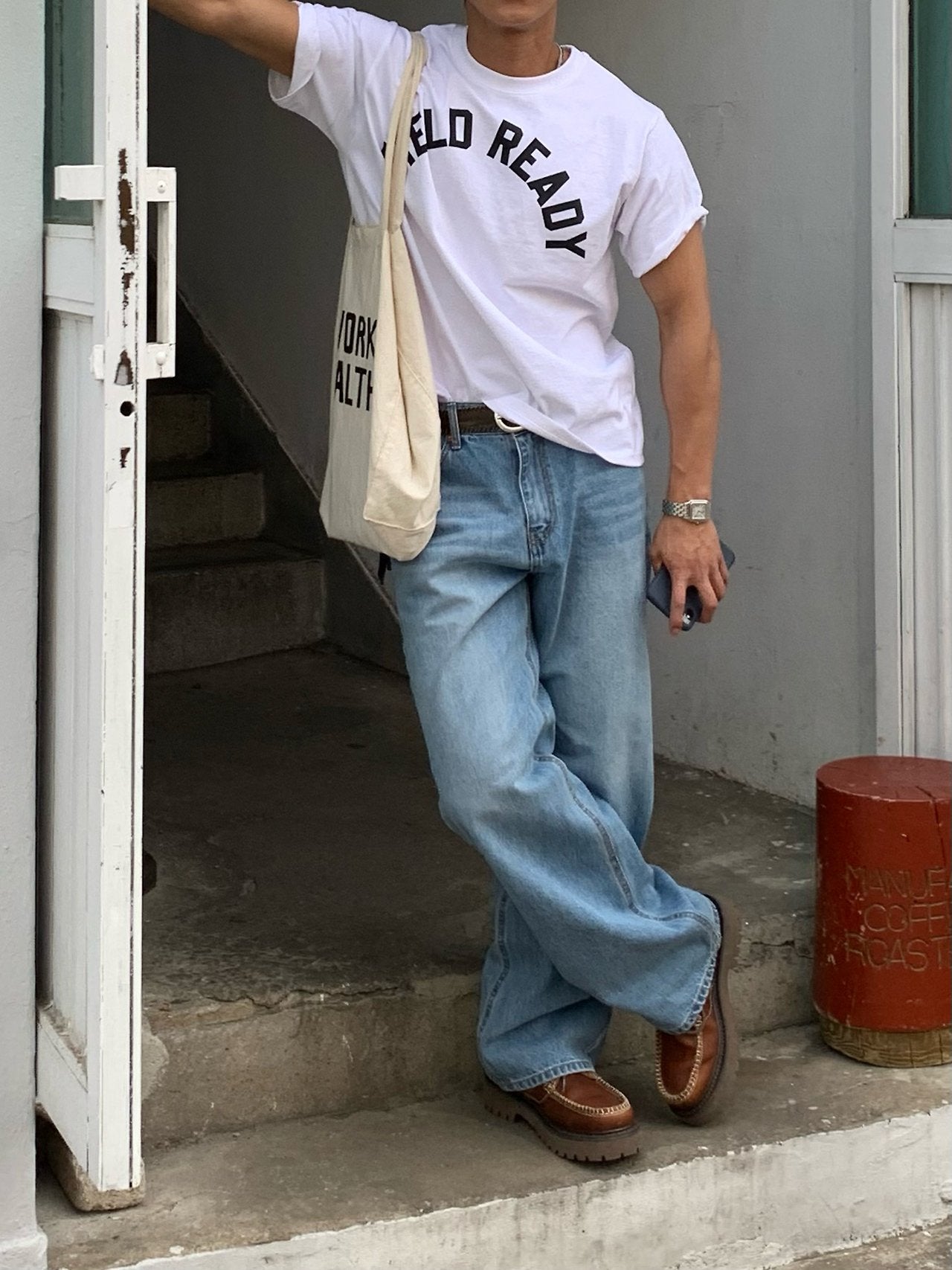 Pigment-Washed Nylon Shirt Jacket