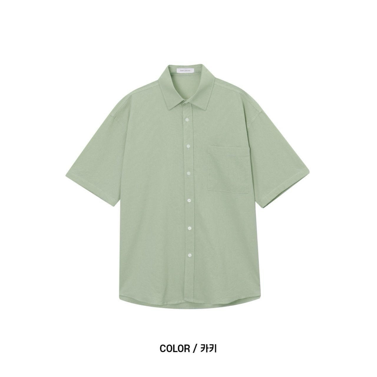 Pigment-Washed Nylon Shirt Jacket