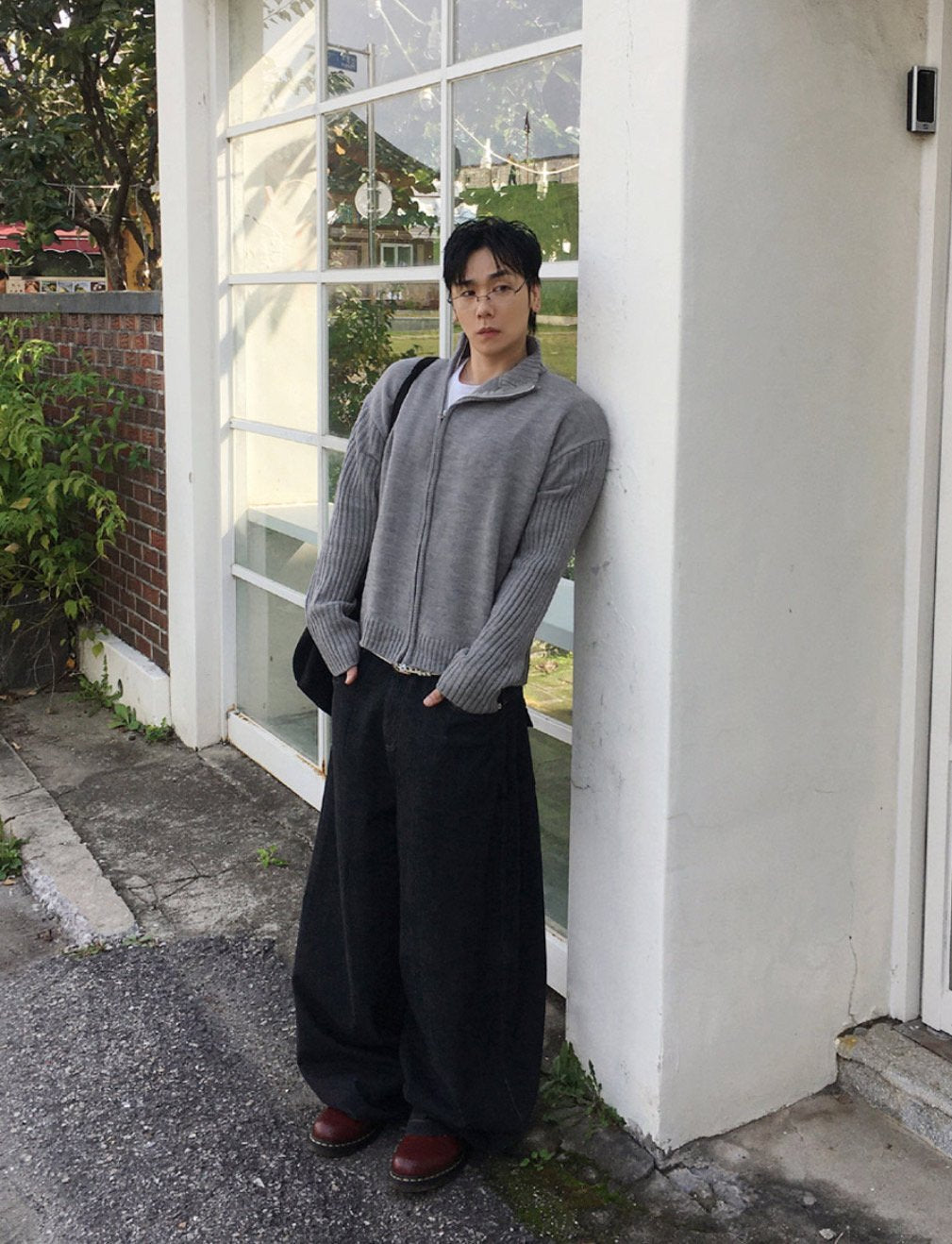 Broad-Stripe Denim Pants