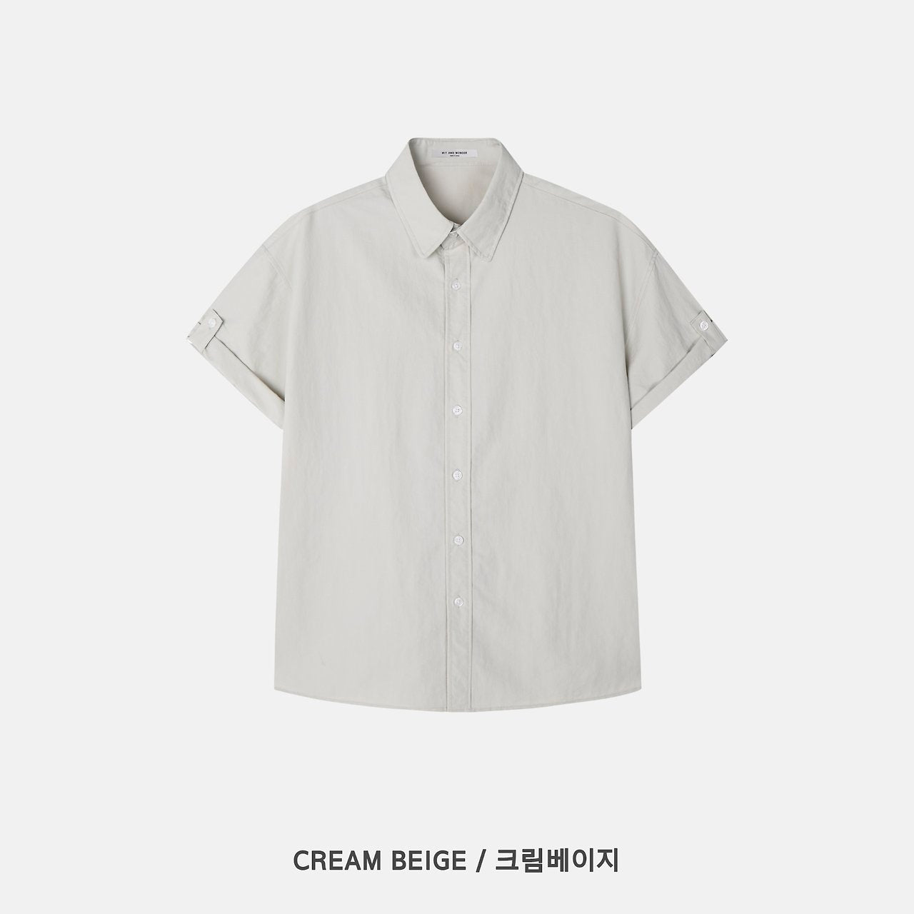 Pigment-Washed Nylon Shirt Jacket