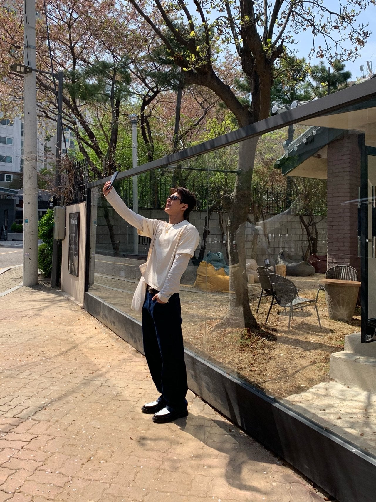 Pigment-Washed Nylon Shirt Jacket