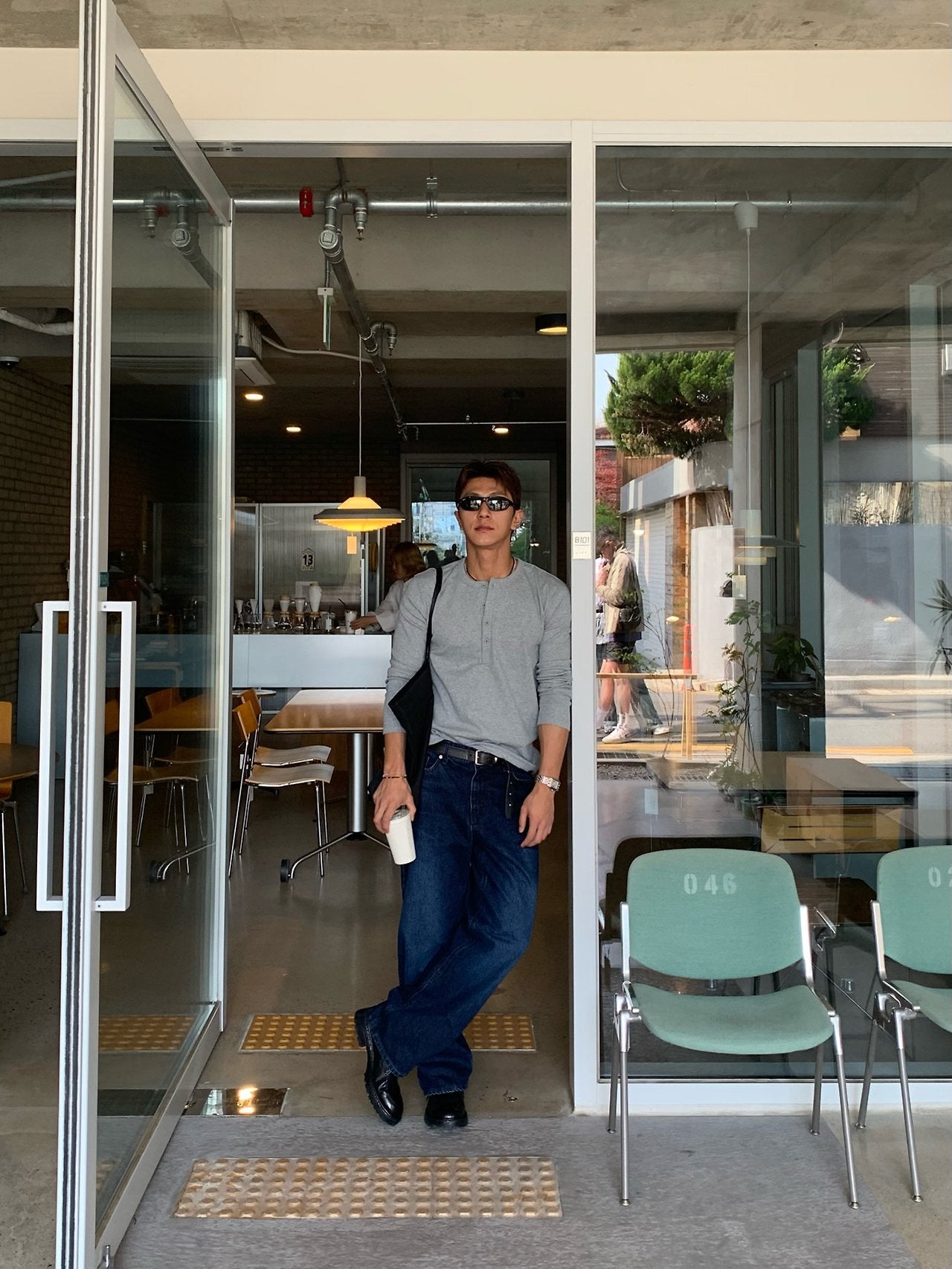 Pigment-Washed Nylon Shirt Jacket