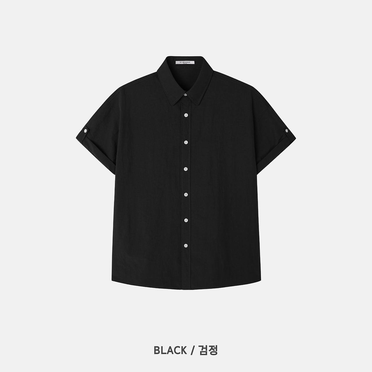 Pigment-Washed Nylon Shirt Jacket