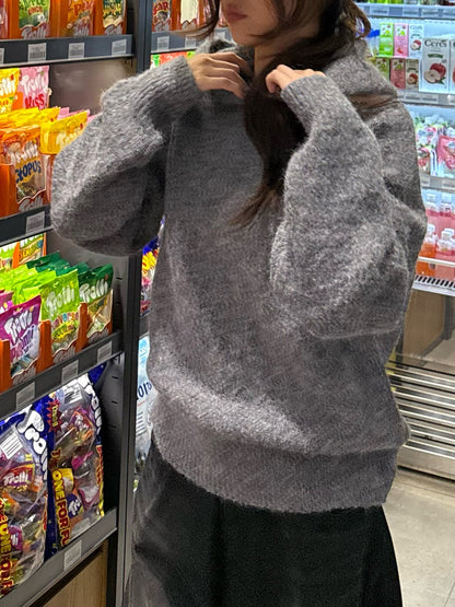 Kink Mohair Hooded Knit