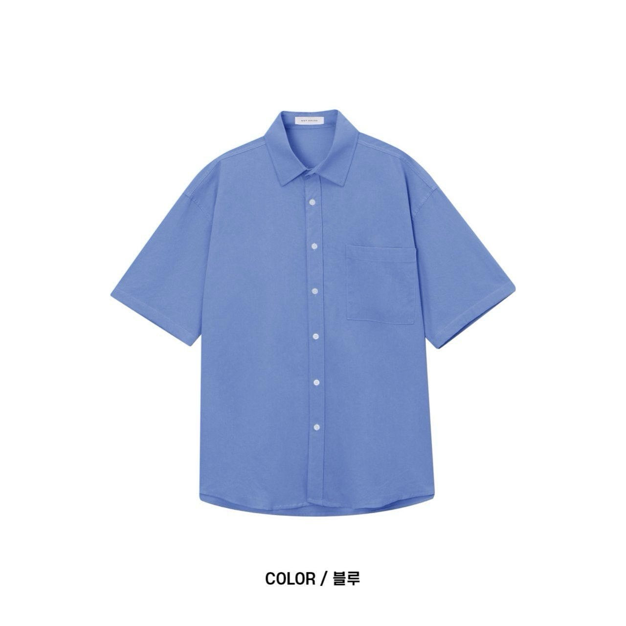 Pigment-Washed Nylon Shirt Jacket