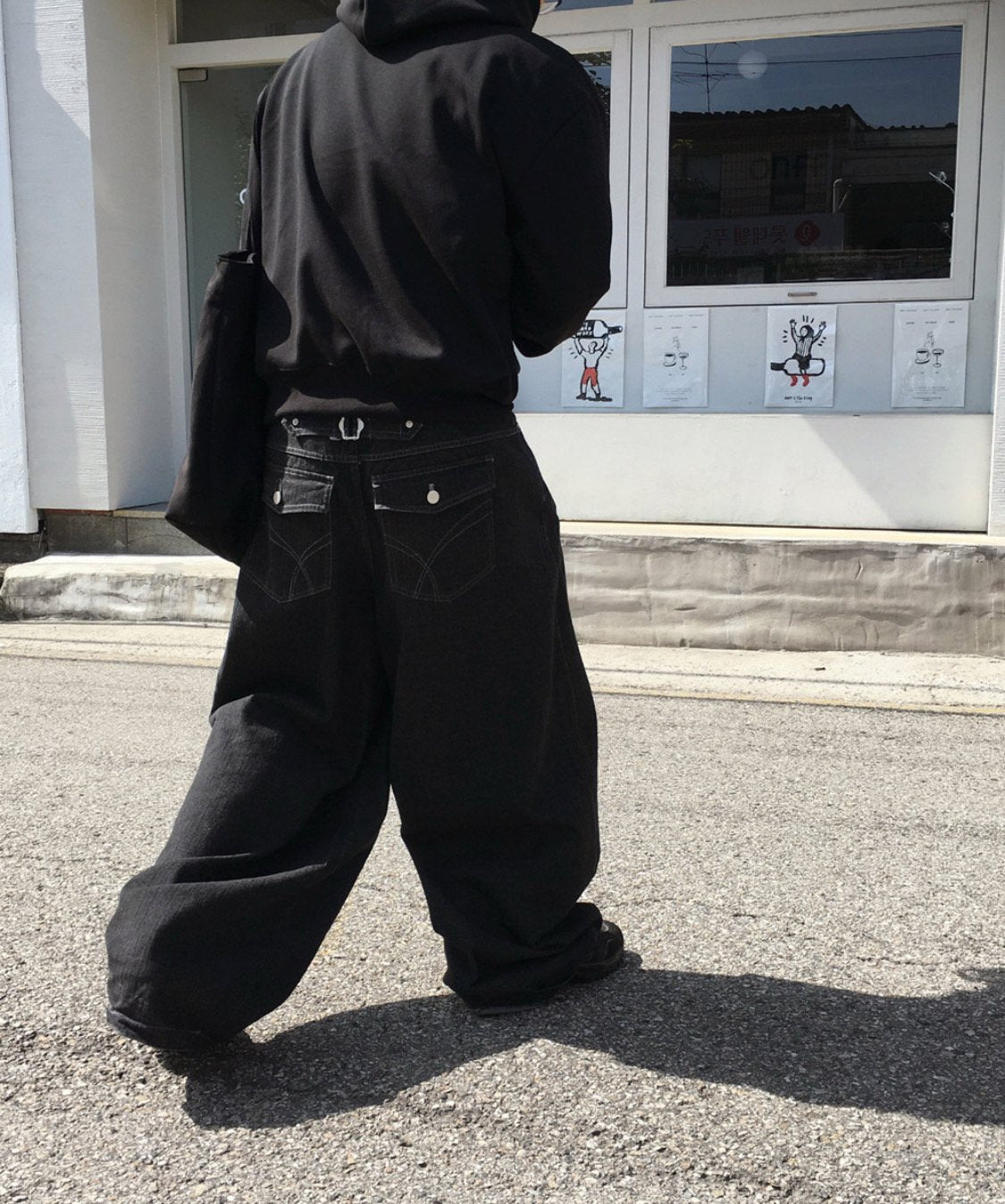 Broad-Stripe Denim Pants