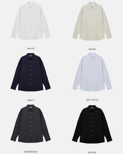 Pigment-Washed Nylon Shirt Jacket