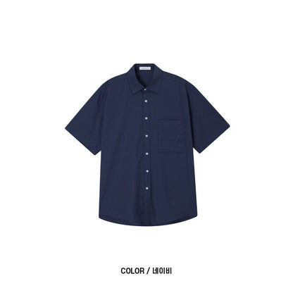 Pigment-Washed Nylon Shirt Jacket