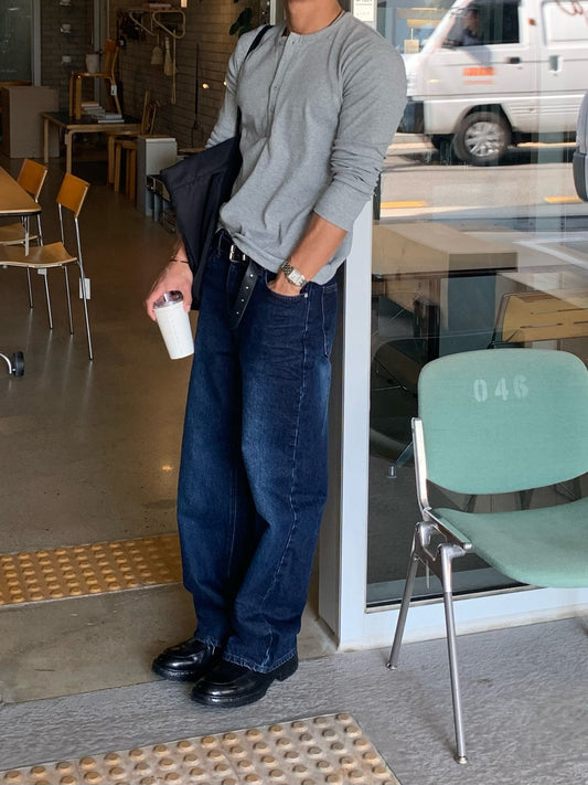 Airy Henley Long Sleeve Tee