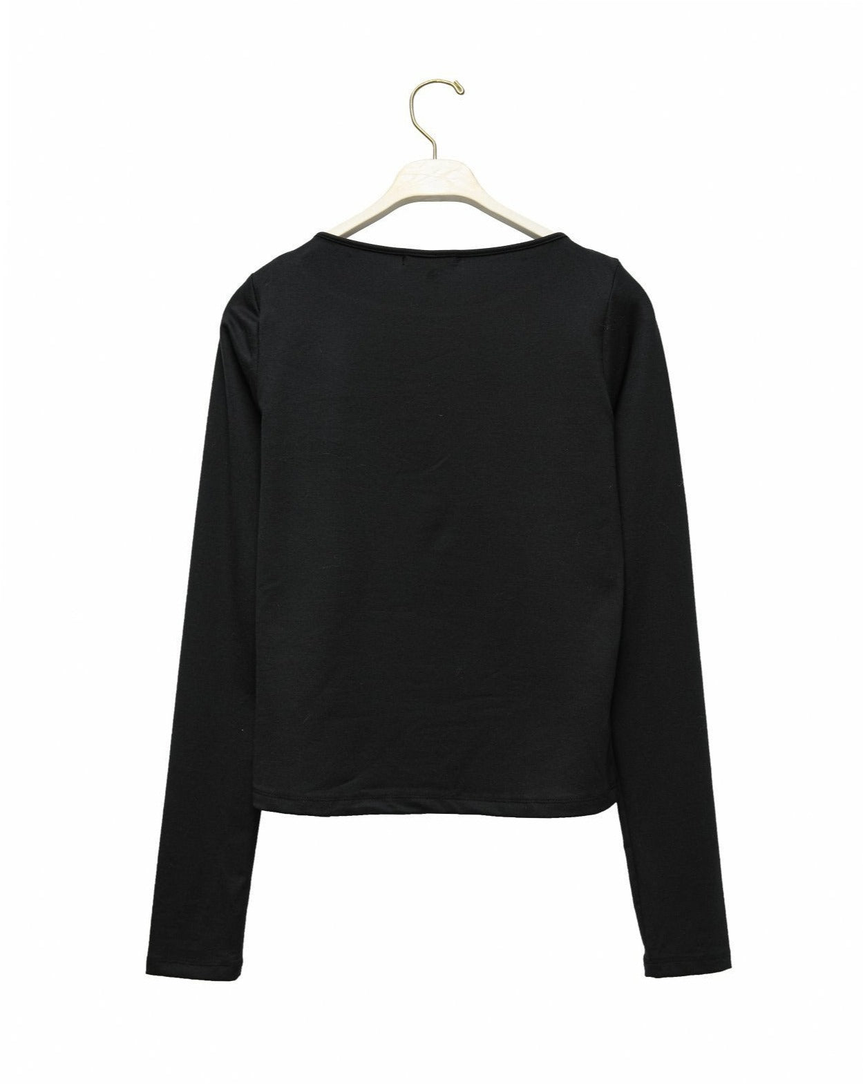 [PAPERMOON] SS / Boatneck Detail Long Sleeved T-Shirt