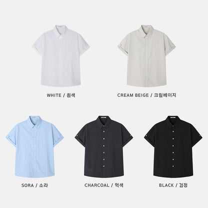 Wide Shoulder Nylon Roll-Up Shirt