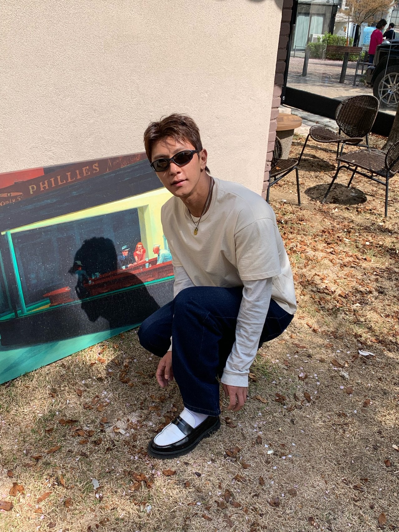 Pigment-Washed Nylon Shirt Jacket