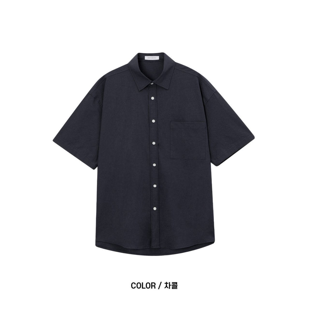 Pigment-Washed Nylon Shirt Jacket