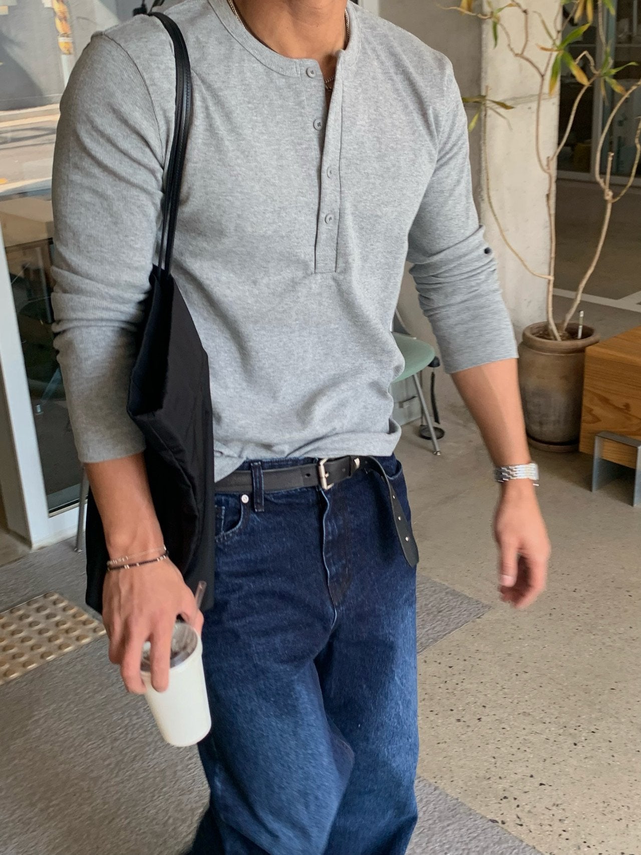 Pigment-Washed Nylon Shirt Jacket