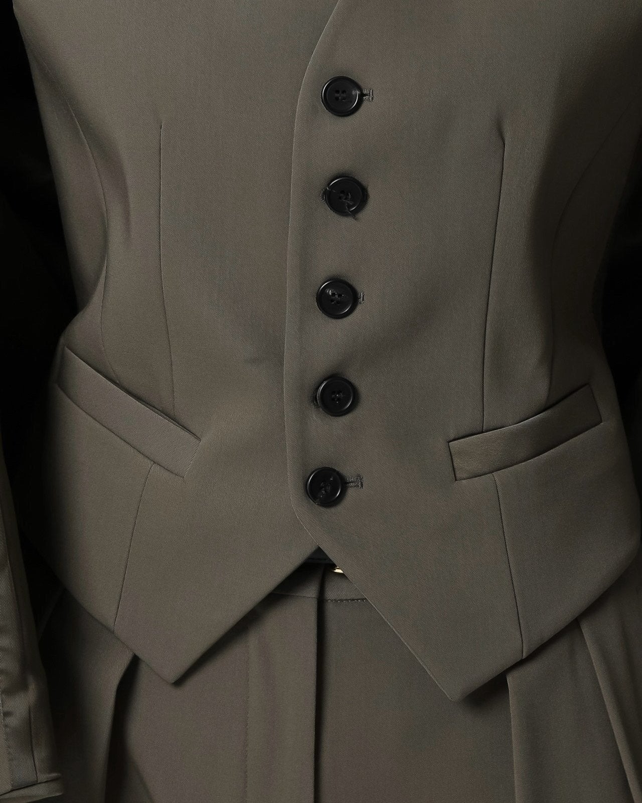 【即納】【PAPERMOON ペーパームーン】AW / Five Button Down Tailored Suit Vest