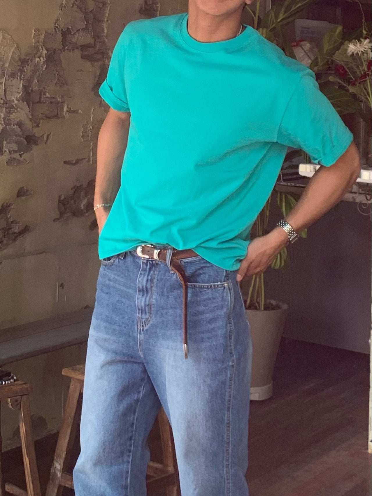 Pigment-Washed Nylon Shirt Jacket