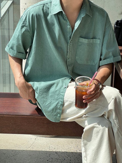 Stone Pigment Half Shirt