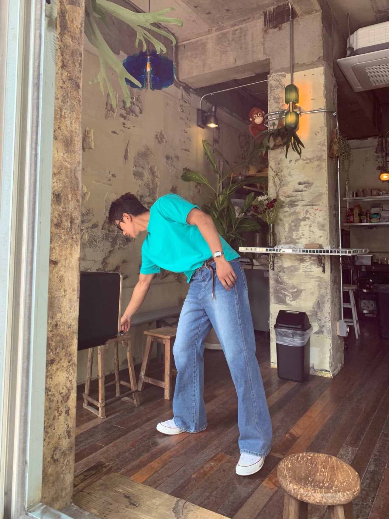 Pigment-Washed Nylon Shirt Jacket