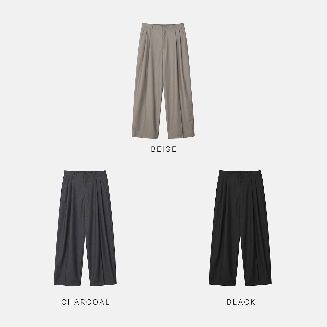 Two-Tuck Balloon Wide Slacks