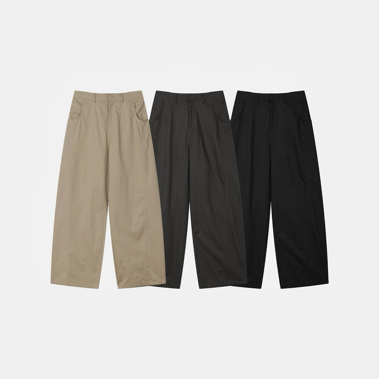 Soft Curve Wide Cotton Pants