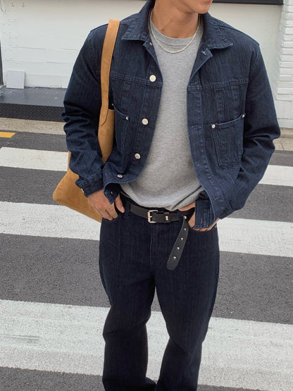 Luggage Ribbed Denim Set-up
