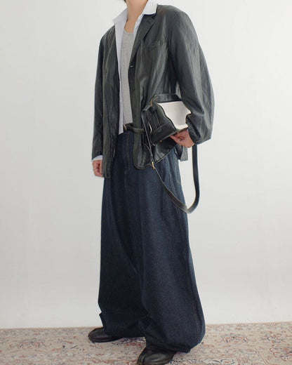 Broad-Stripe Denim Pants