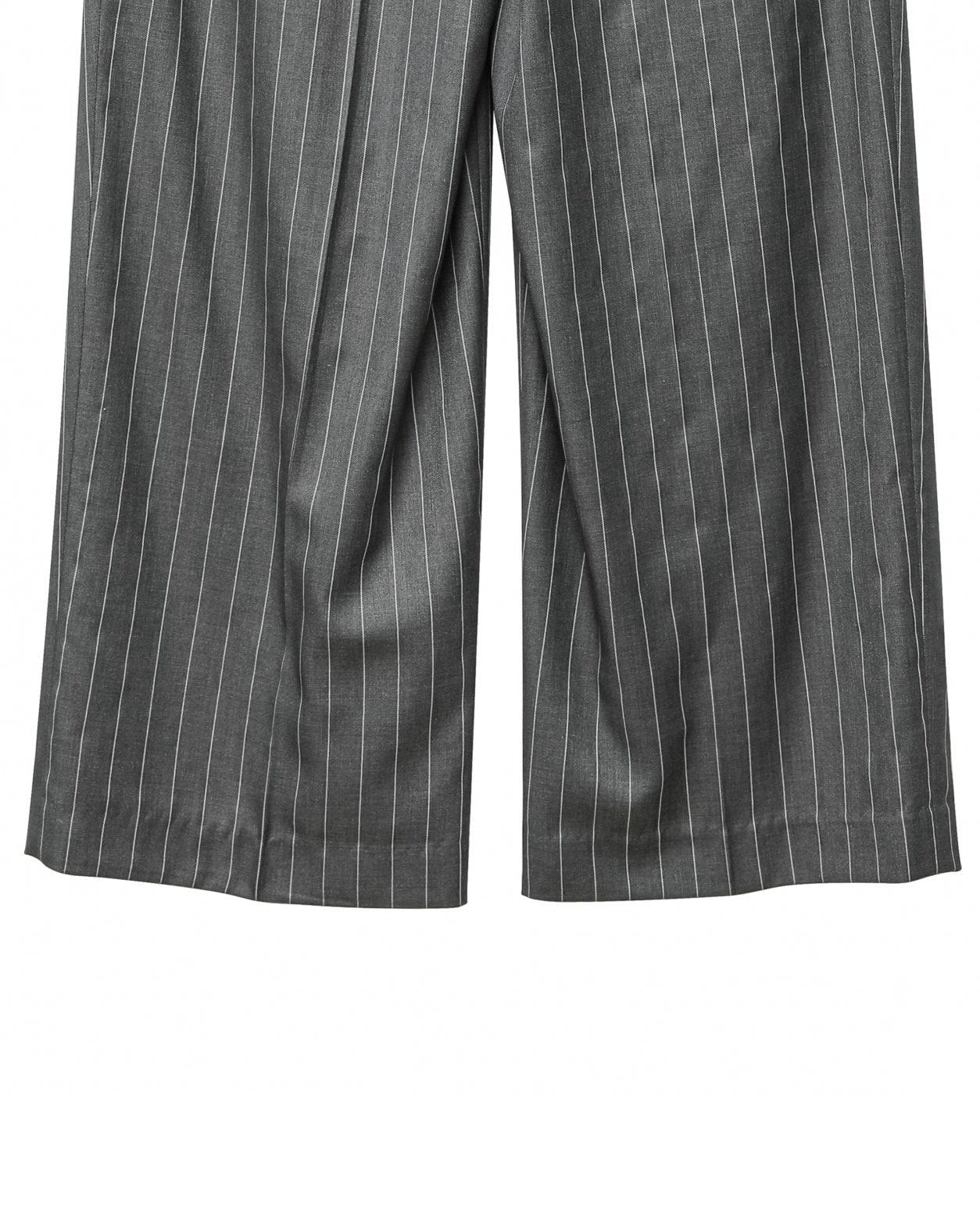 【PAPERMOON 페이퍼 문】SS / Wide Pin Stripe Set up Suit Pleated Trousers