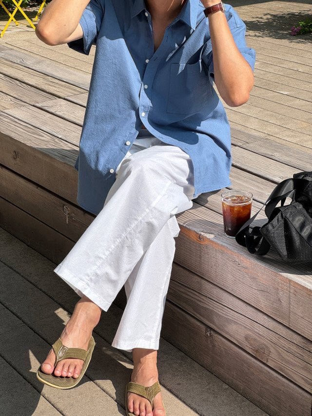 Pigment-Washed Nylon Shirt Jacket