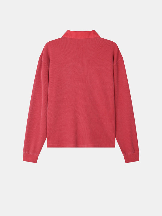 Waffle Knit Rugby Polo
