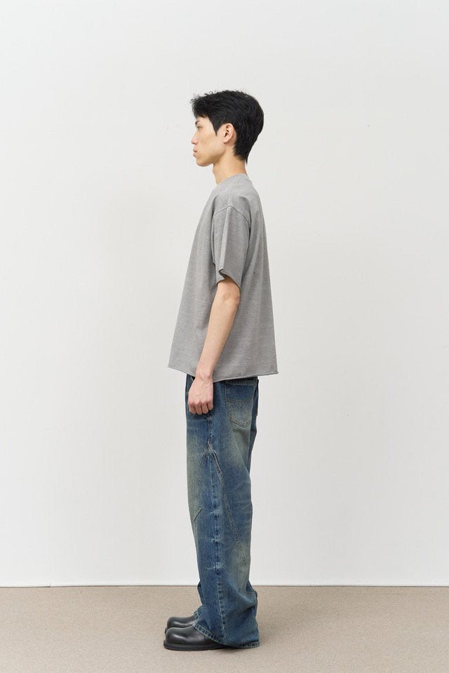 Wide Barrel Denim Pants