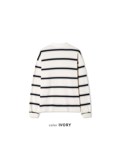 Ive Collar Stripe Long Sleeve Tee