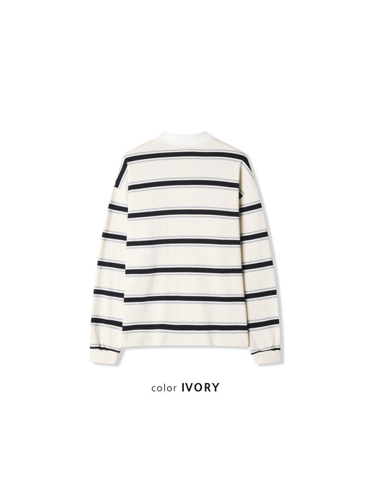 Ive Collar Stripe Long Sleeve Tee