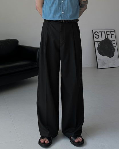 Two-Tuck Balloon Wide Slacks