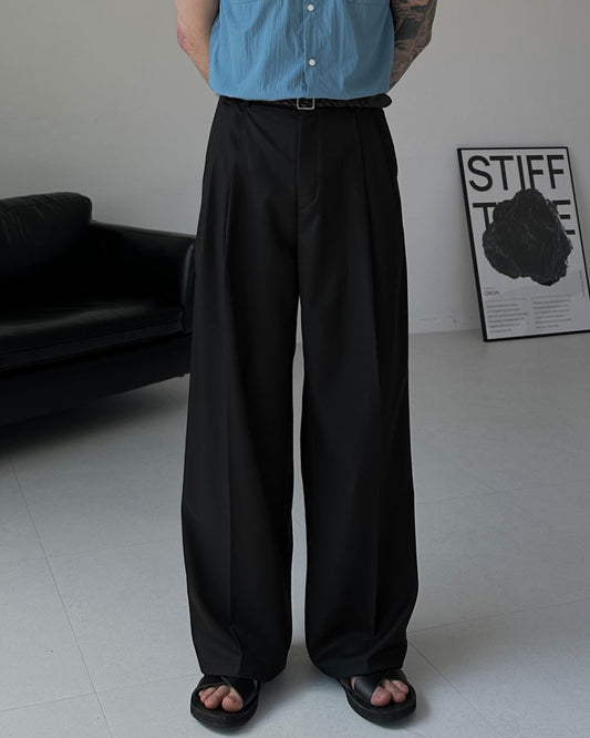 Two-Tuck Balloon Wide Slacks
