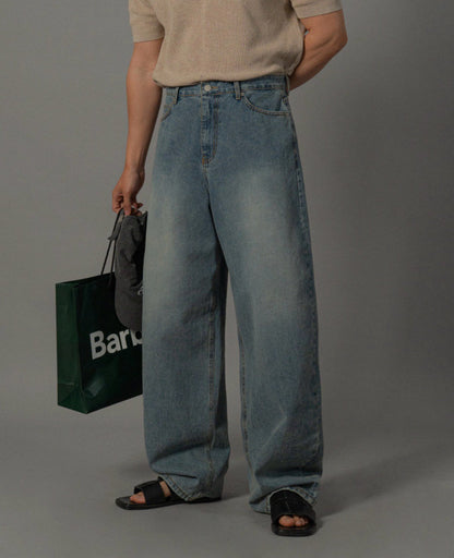 Coil Sand Wide Denim Pants