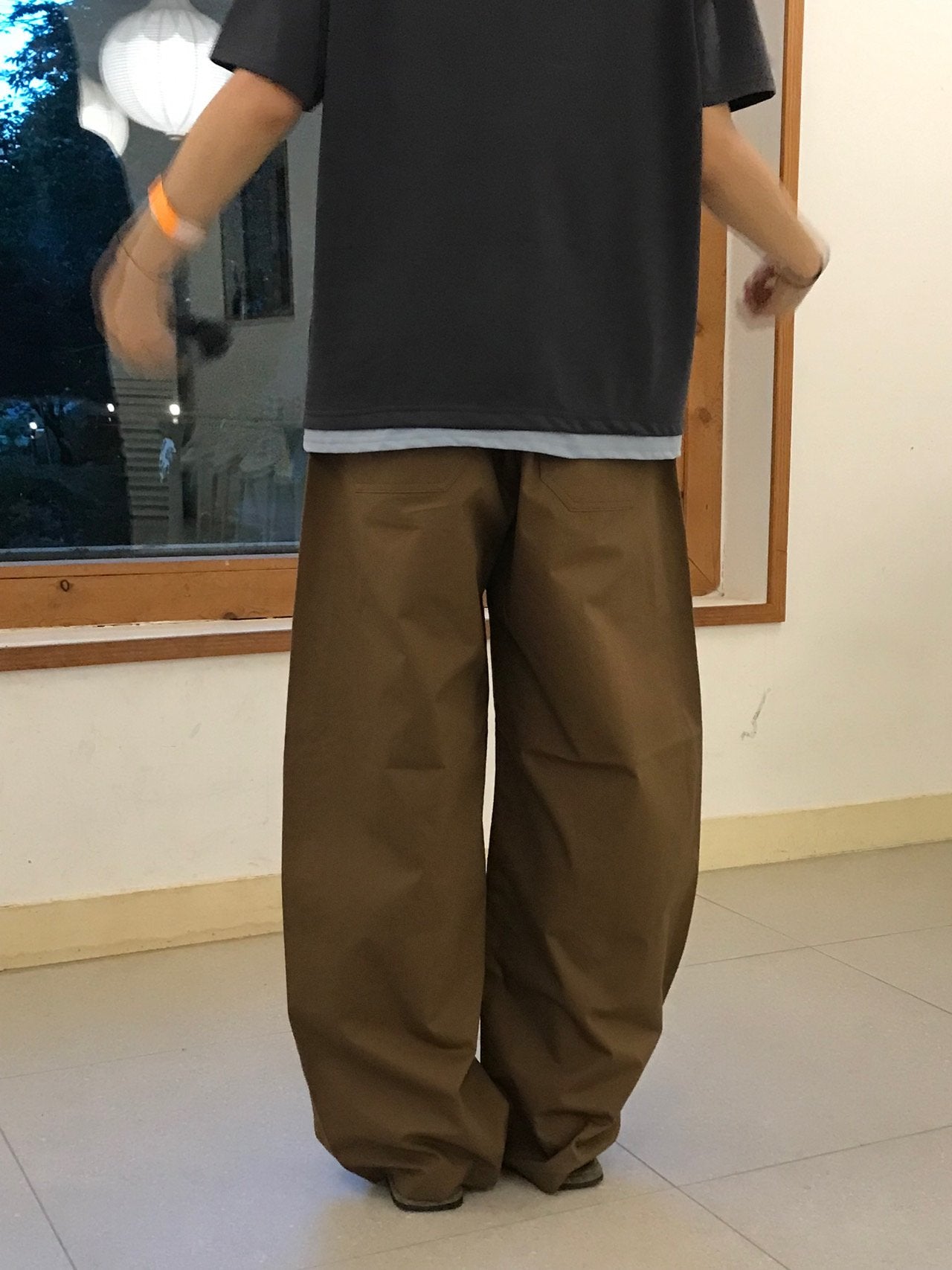 Volume Curve Cotton Balloon Pants