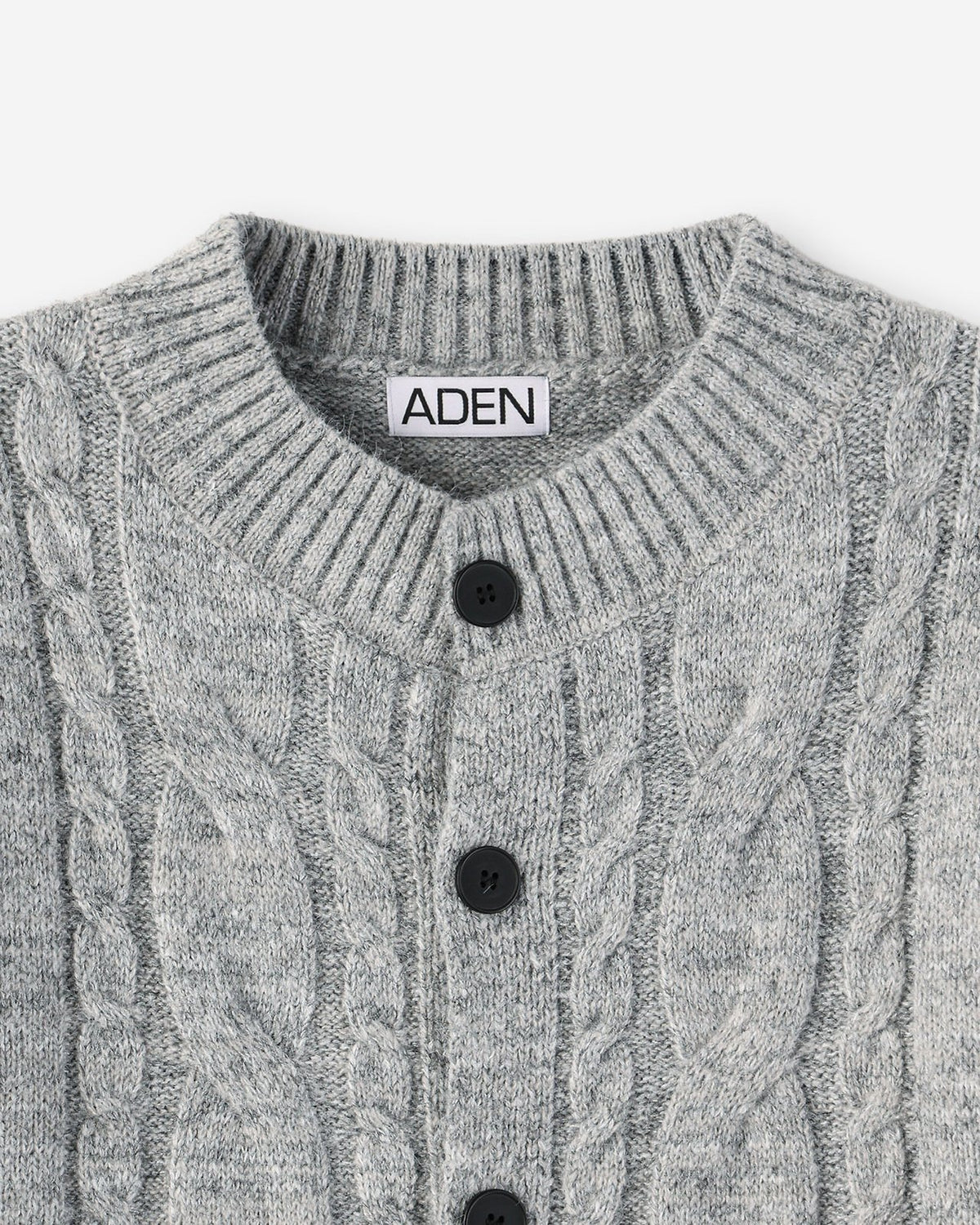 Treccia Cable Wool Cardigan