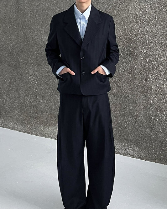 Zegna Curved Wide Slacks