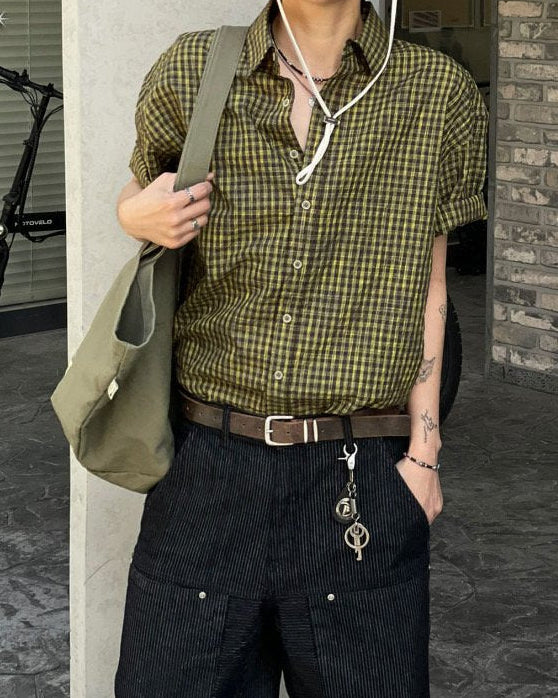 Farmer Check Half Shirt