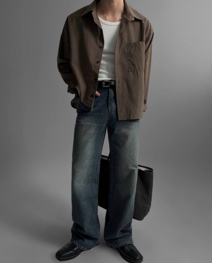 Fine Stripe Relaxed Shirt